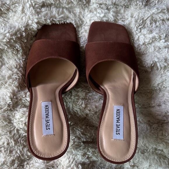 Steve Madden Shoes - Steve Madden Signal Brown Suede Newbuck Heels 8.5